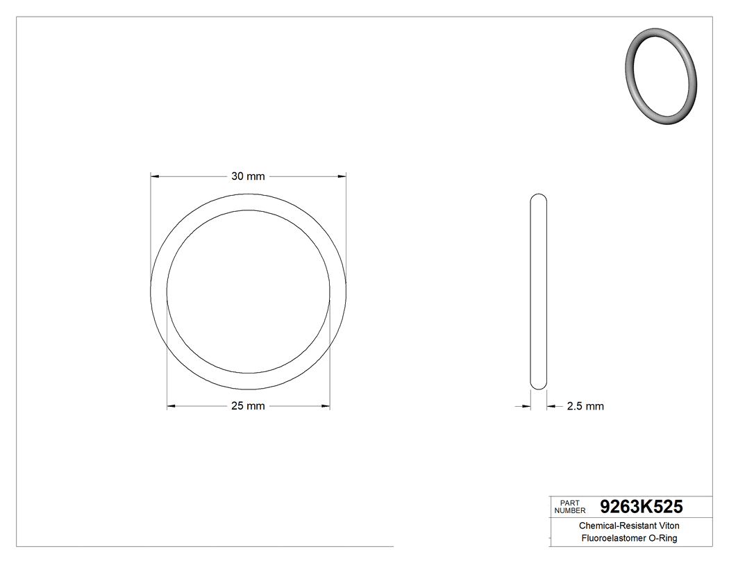 Technical drawing - 9263K525